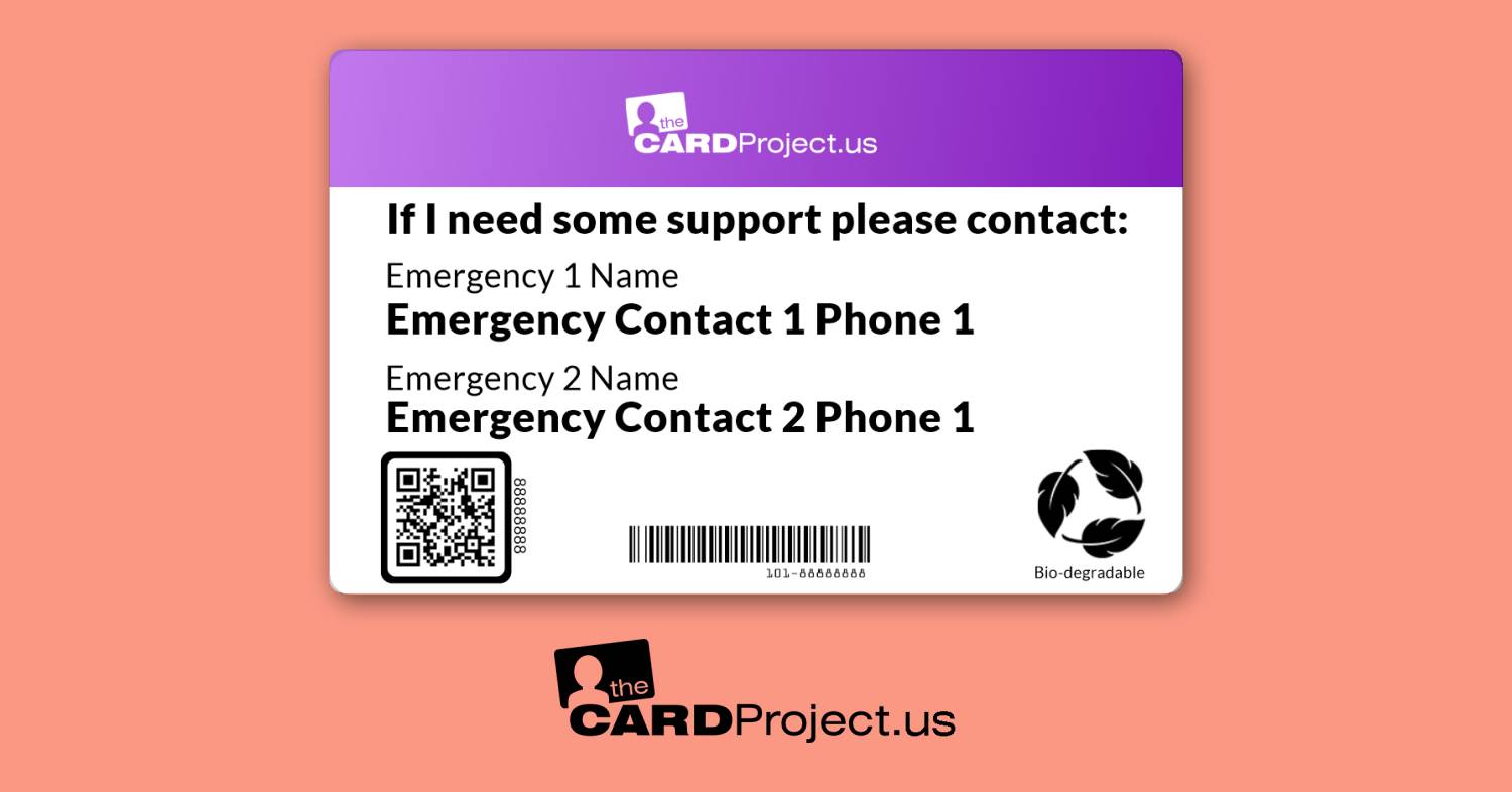 ARFID Medical ID Card (REAR)